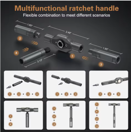 Set di Cacciaviti Magnetici 24 in 1 con Cricchetto – Kit Professionale per Riparazioni di Precisione