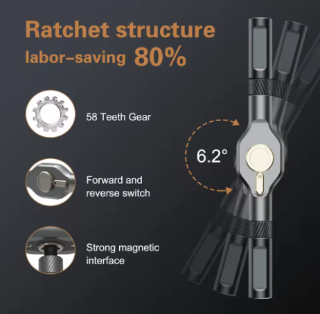 Set di Cacciaviti Magnetici 24 in 1 con Cricchetto – Kit Professionale per Riparazioni di Precisione