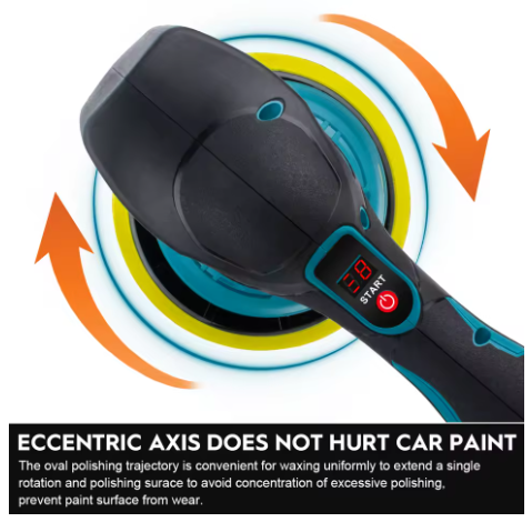 Lucidatrice Auto Elettrica 8 Marce Regolabili – Levigatrice Senza Fili con Display Digitale 7000RPM